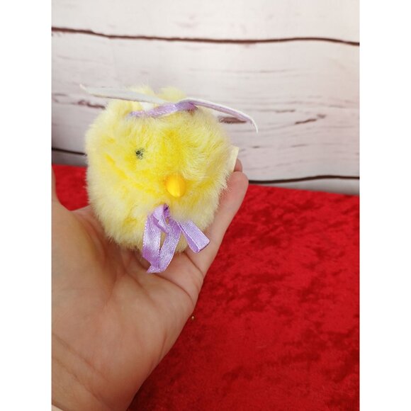Dan Dee Vtg Yellow Chick Purple Rabbit Ears Chirps Stuffed Animal Plush Easter T - Picture 5 of 7